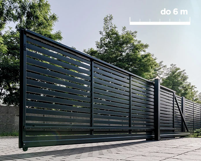 Moderní samonosná posuvná brána a její šířka