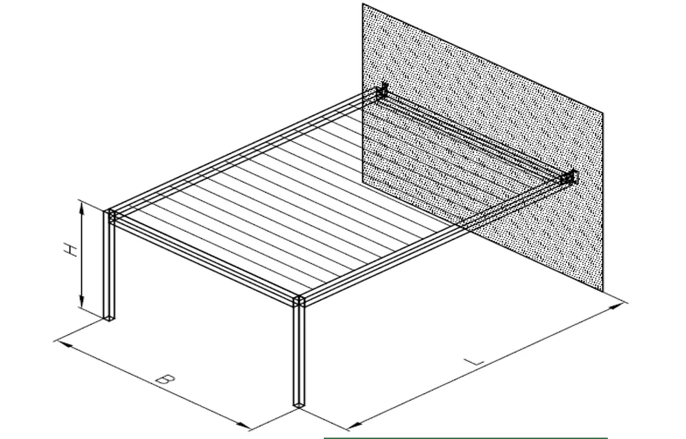 Pergola ke zdi jednoduchá typ 1